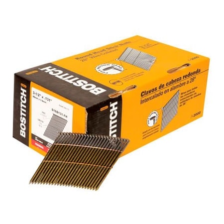 Dewalt Collated Framing Nail, 3-1/2 in L, Round Head, 28 Degrees S16D131-FH